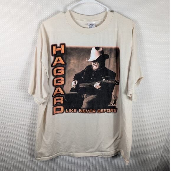 Merle Haggard 2003 Tour Shirt 2XL Delta Pro Weight Country Music Tee USA Vintage - Picture 1 of 6